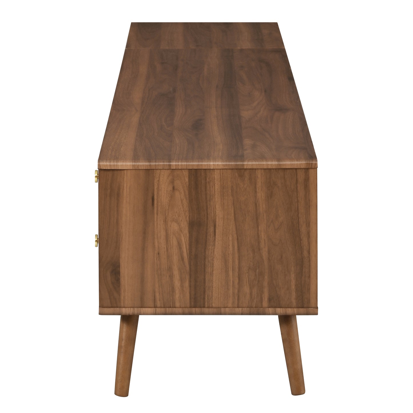 76" Modern Rattan TV Stand for TVs up to 85 Inches - Natural