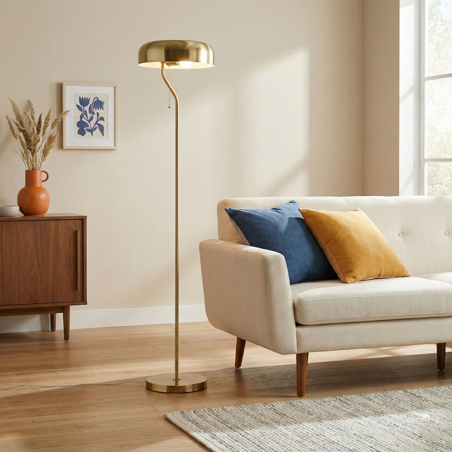 Tall Corner Floor Lamp For Living Room, Bedroom & Office Space