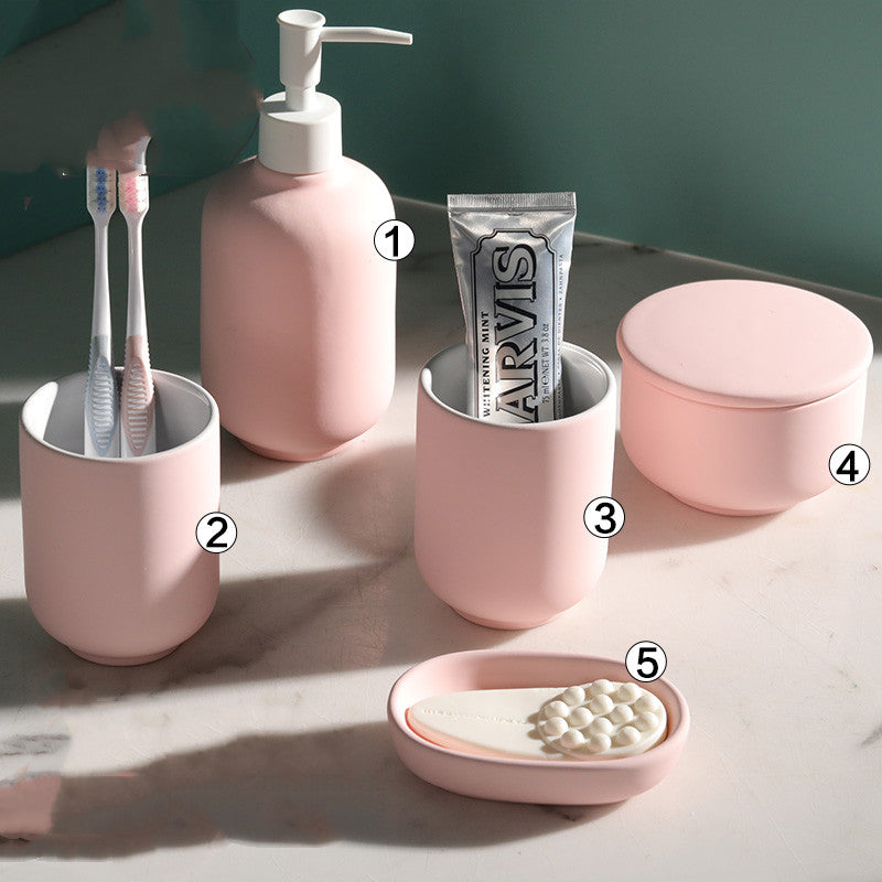 Ceramic Bathroom Toilet Set - Multi-Color Home Storage & Vanity Accessories