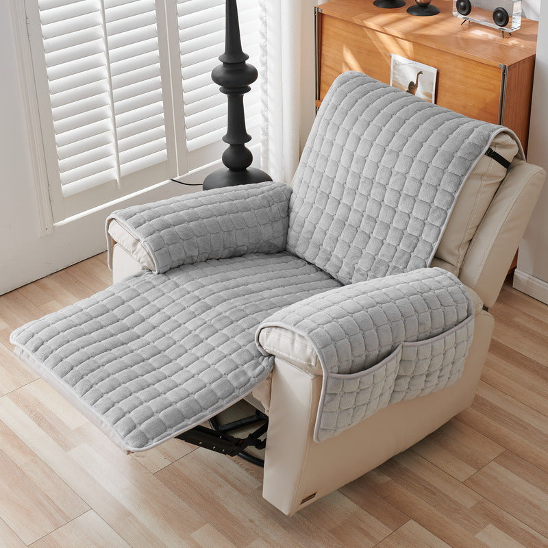 Non-Slip Plush Sofa Cushion Cover - Warm Nordic Dust Protector