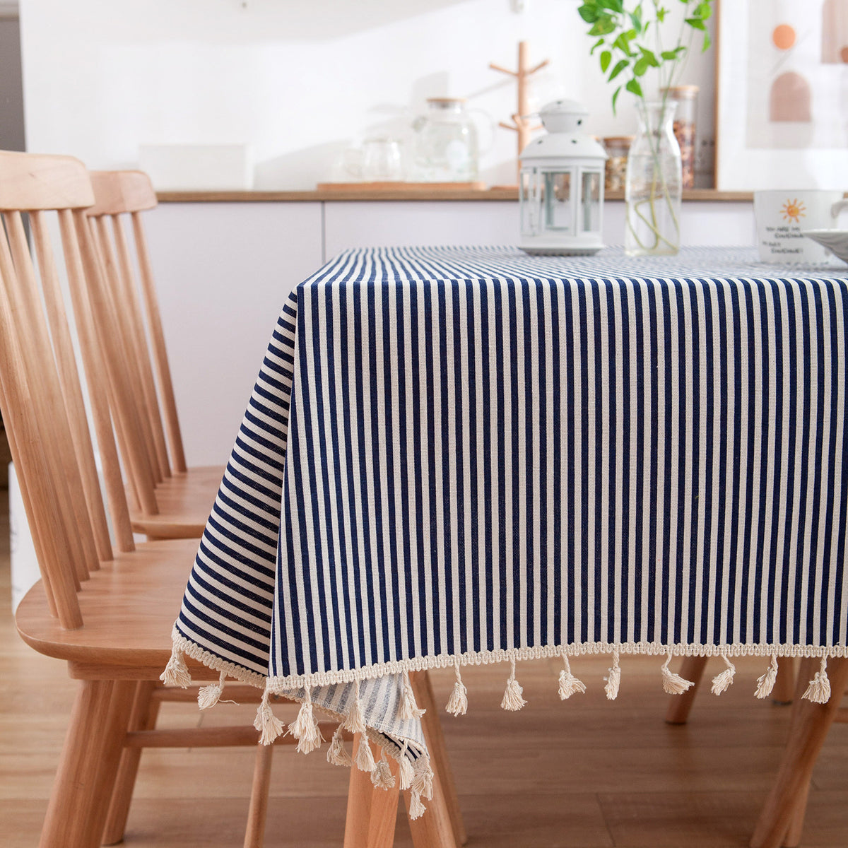 Cotton Linen Round Table Cloth Set - Multiple Sizes & Styles