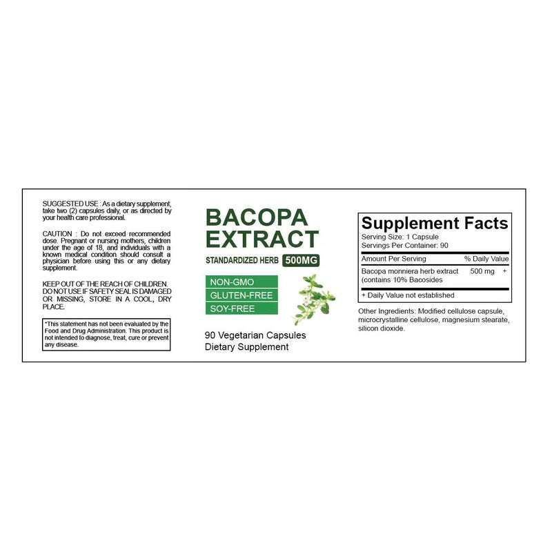 Bacopa Monniera Extract Capsules