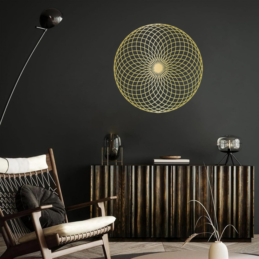Sacred Geometry Wall Art - Spiritual Metal Yantra & Mandala Sculpture