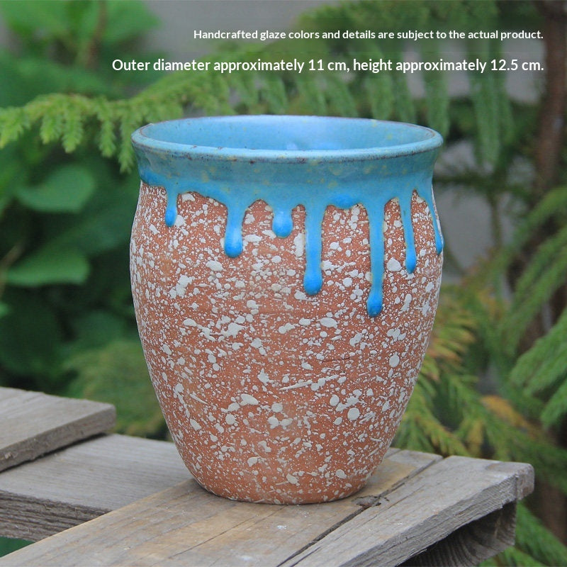 Breathable Ceramic Flower Pot for Home & Garden - Durable, Decorative Planter