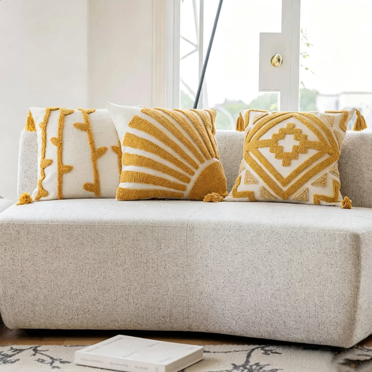 Geometric Tufted Throw Pillow Cover Nordic Style 45x45cm