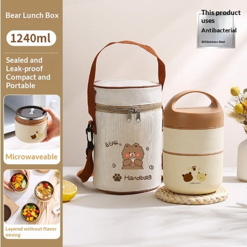 Leak-Proof Insulated Soup Container with Carrying Lid for Meal Prep