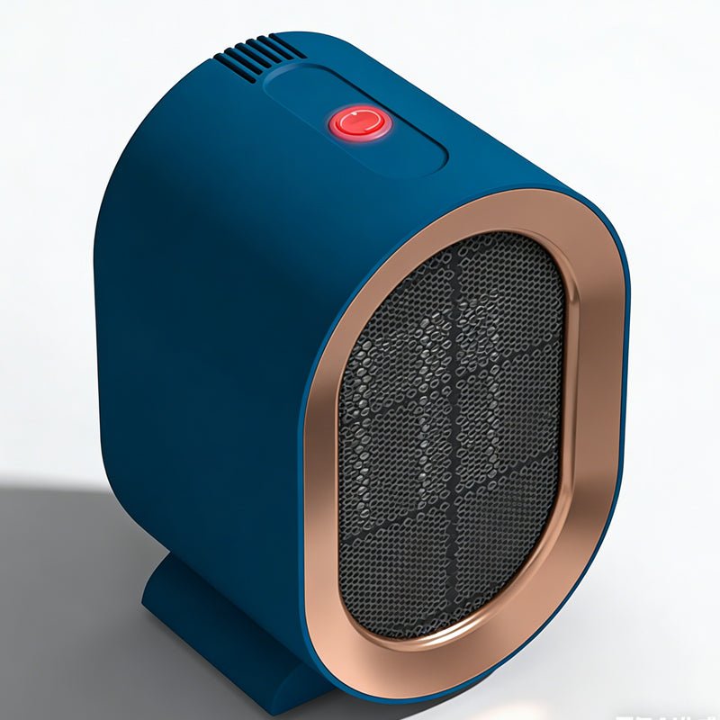 1200W Portable Ceramic Fan Heater with 2 Heat Settings, Silent Overheat Protection, Blue