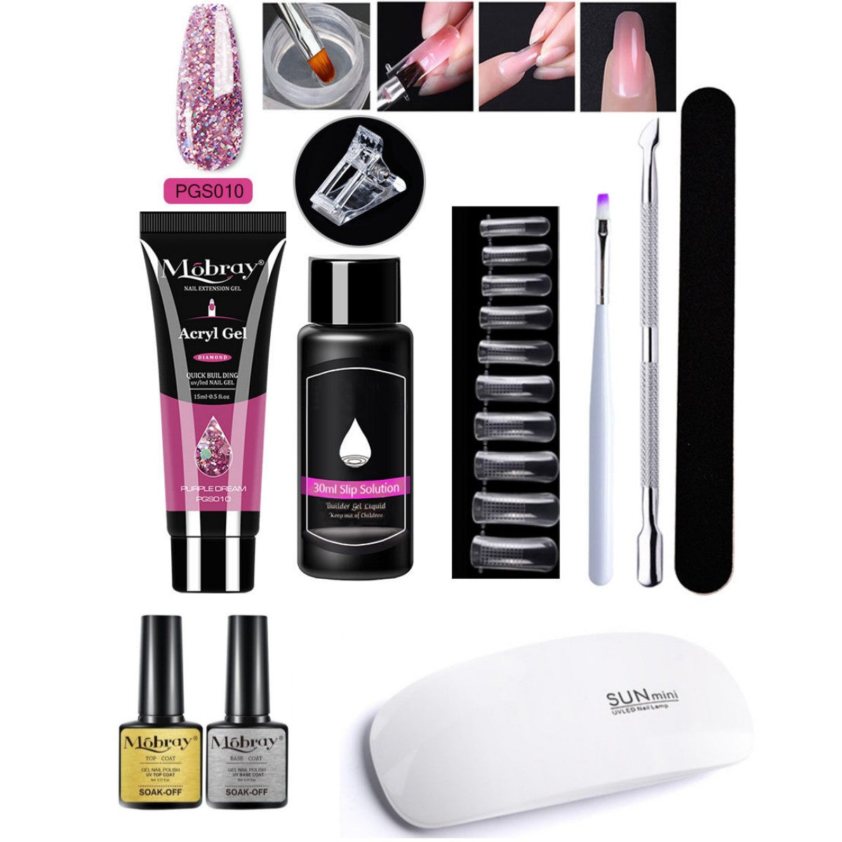 Nail Art Resin Extender Kit - 12 Colors