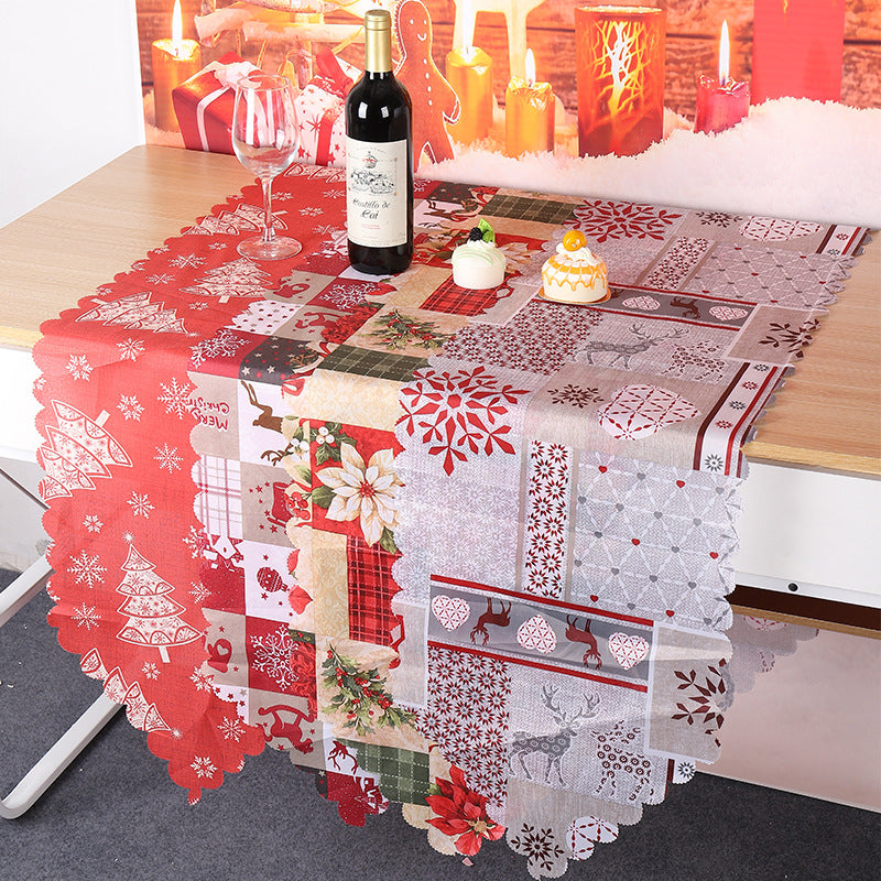 Christmas Decorations Printed Cloth Table Runner - Holiday Holiday Table Decor