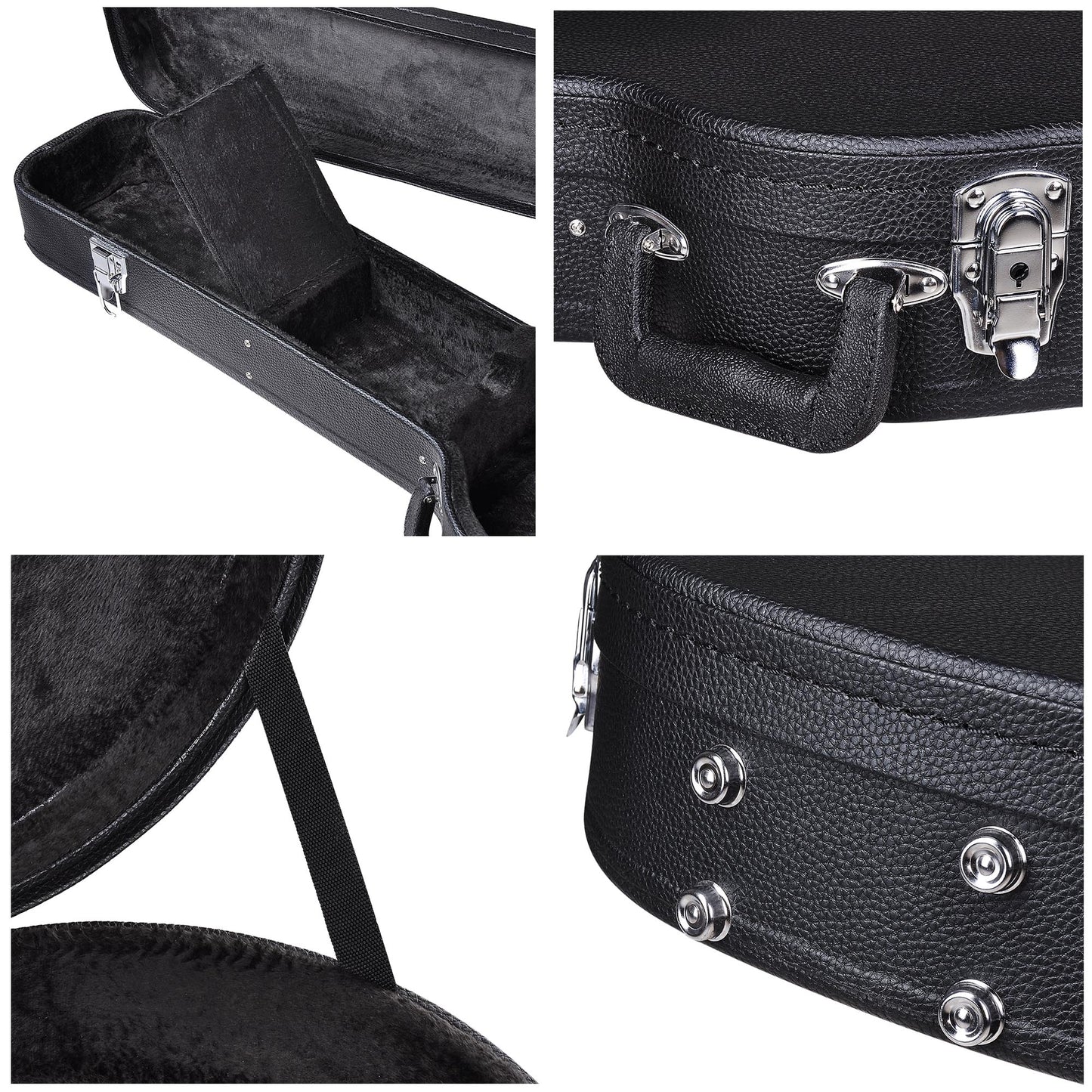 Electric Guitar Case - Hard Plywood with PU Leather - Black