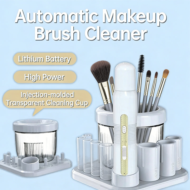 Electric Makeup Brush Cleaner and Dryer - Professional Automatic Spinner - Grey