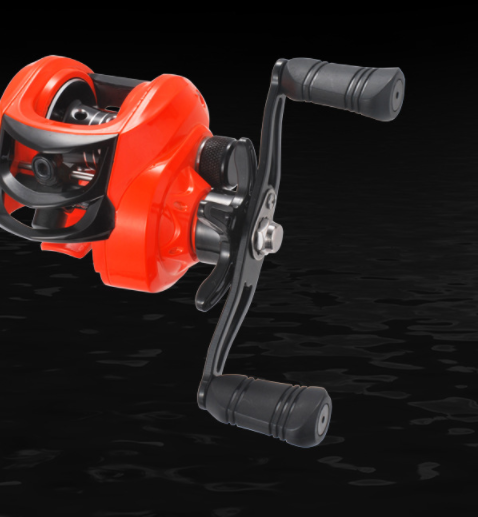 Water Drop Wheel Fishing Reel - High-Speed Gear, Bright Orange, Left/Right Hand
