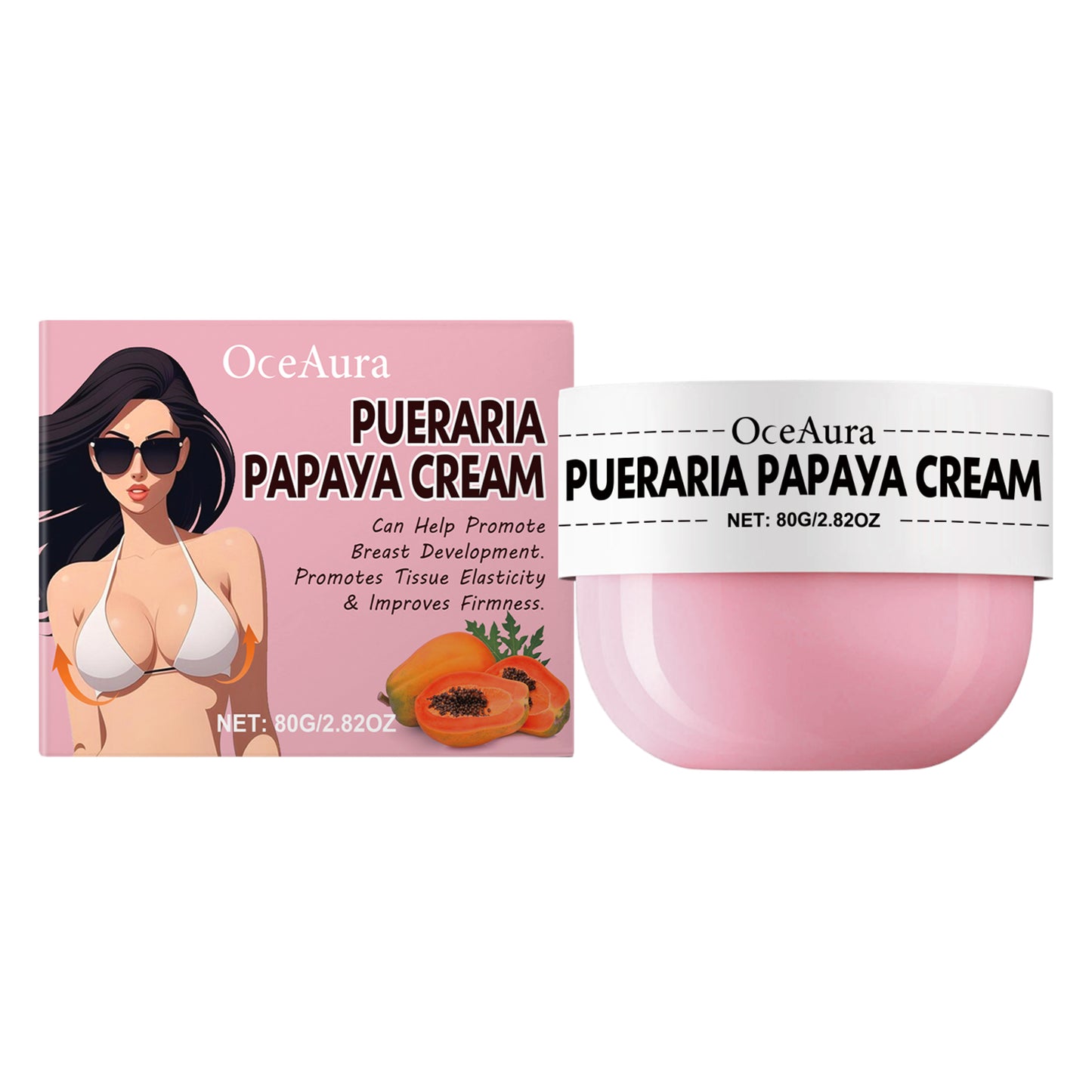 Pueraria Papaya Chest Firming Cream - Moisturizing Body Massage Lotion