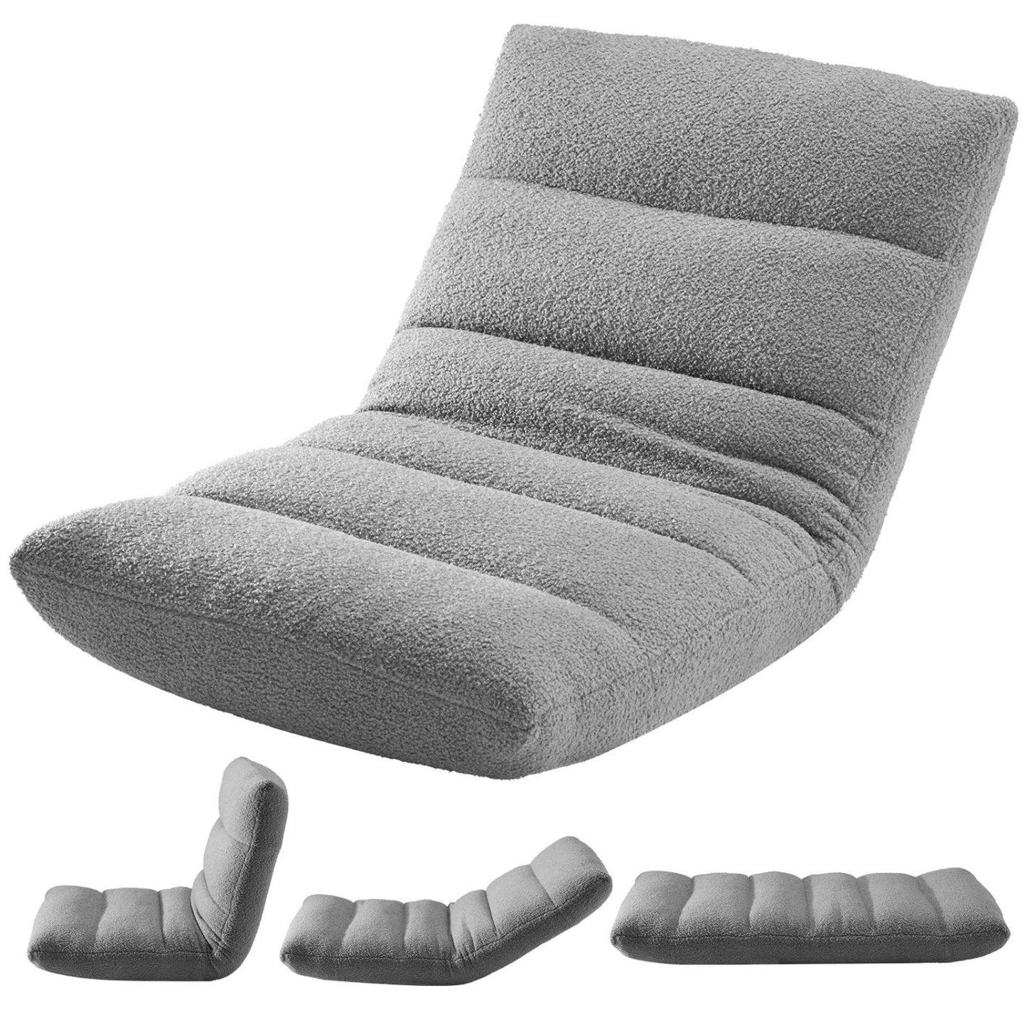 Adjustable Floor Chair with Memory Foam - Folding Sleeper Bed