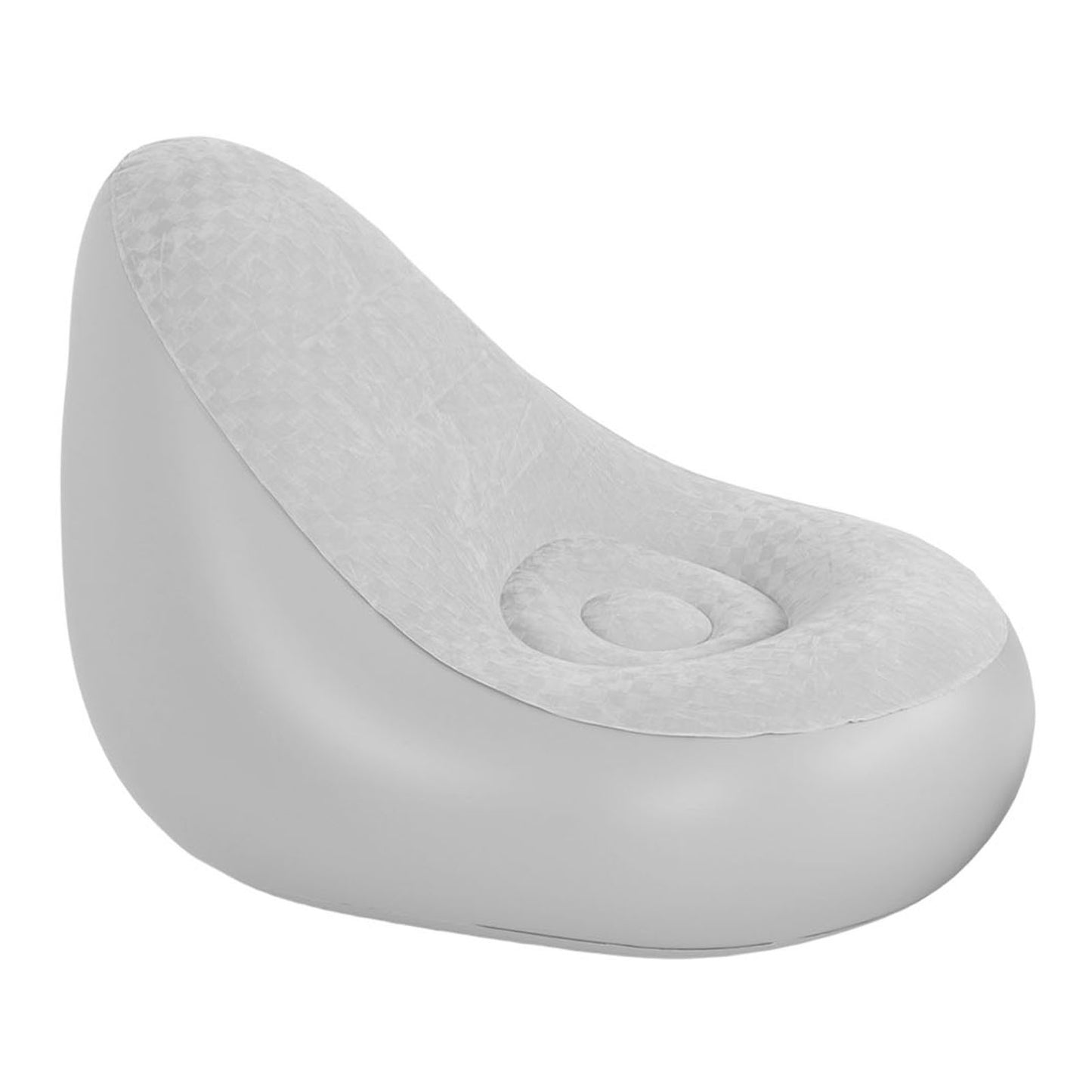 Inflatable Lounge With Footstool PVC Flocking Water Proof Folding