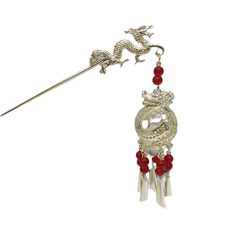 Dragon Hairpin Pearl Style - Retro Alloy Hair Accessory
