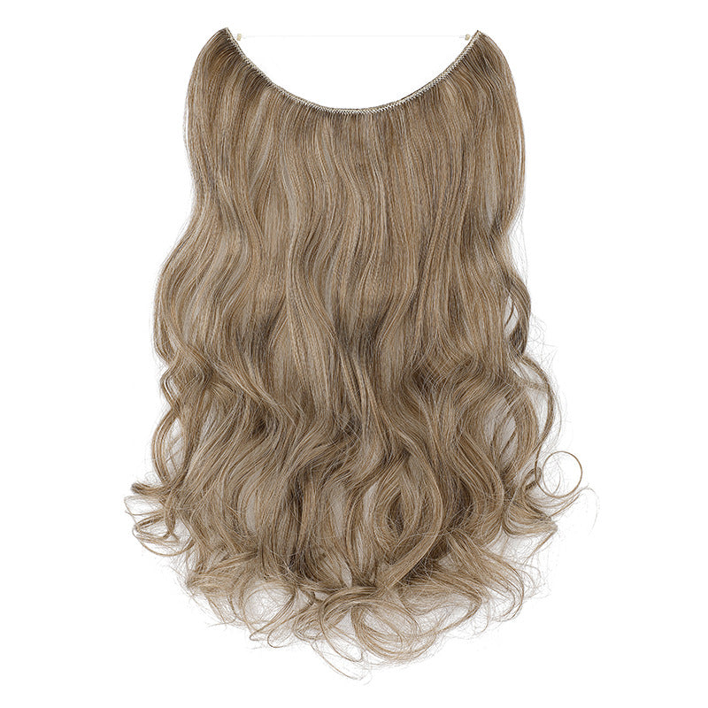 Seamless Hair Extension Wig Set for Women - High-Temperature Fiber, Multiple Colors