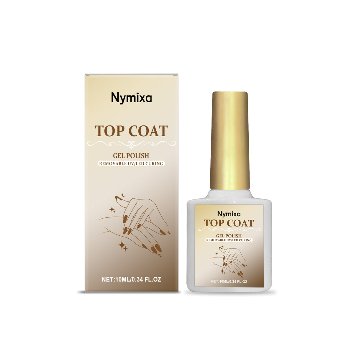 Glossy Nail Top Coat Polish - 10ml High-Shine Finish