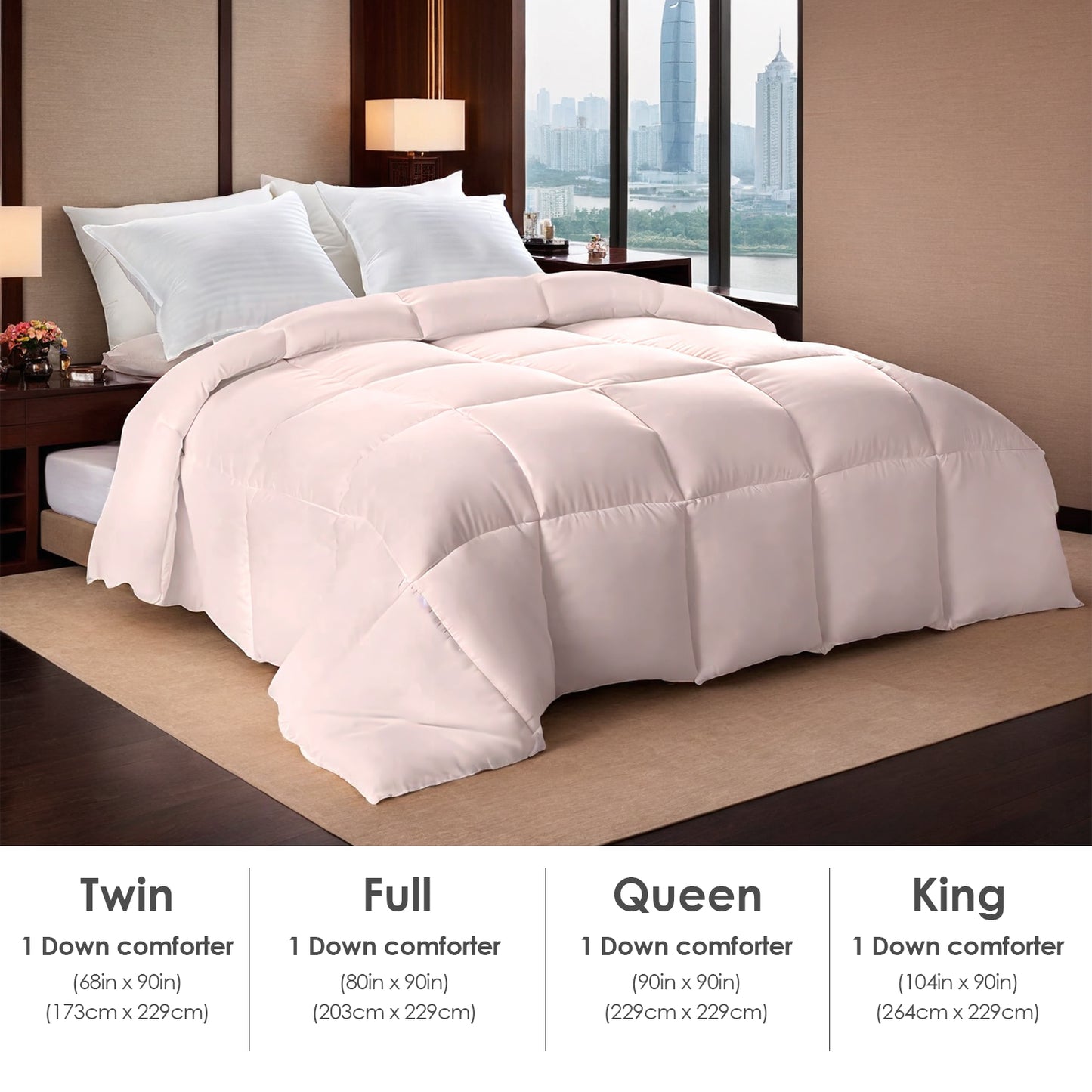 Pink Oversized Duvet - Enhanced Warmth & Comfort for All Beds