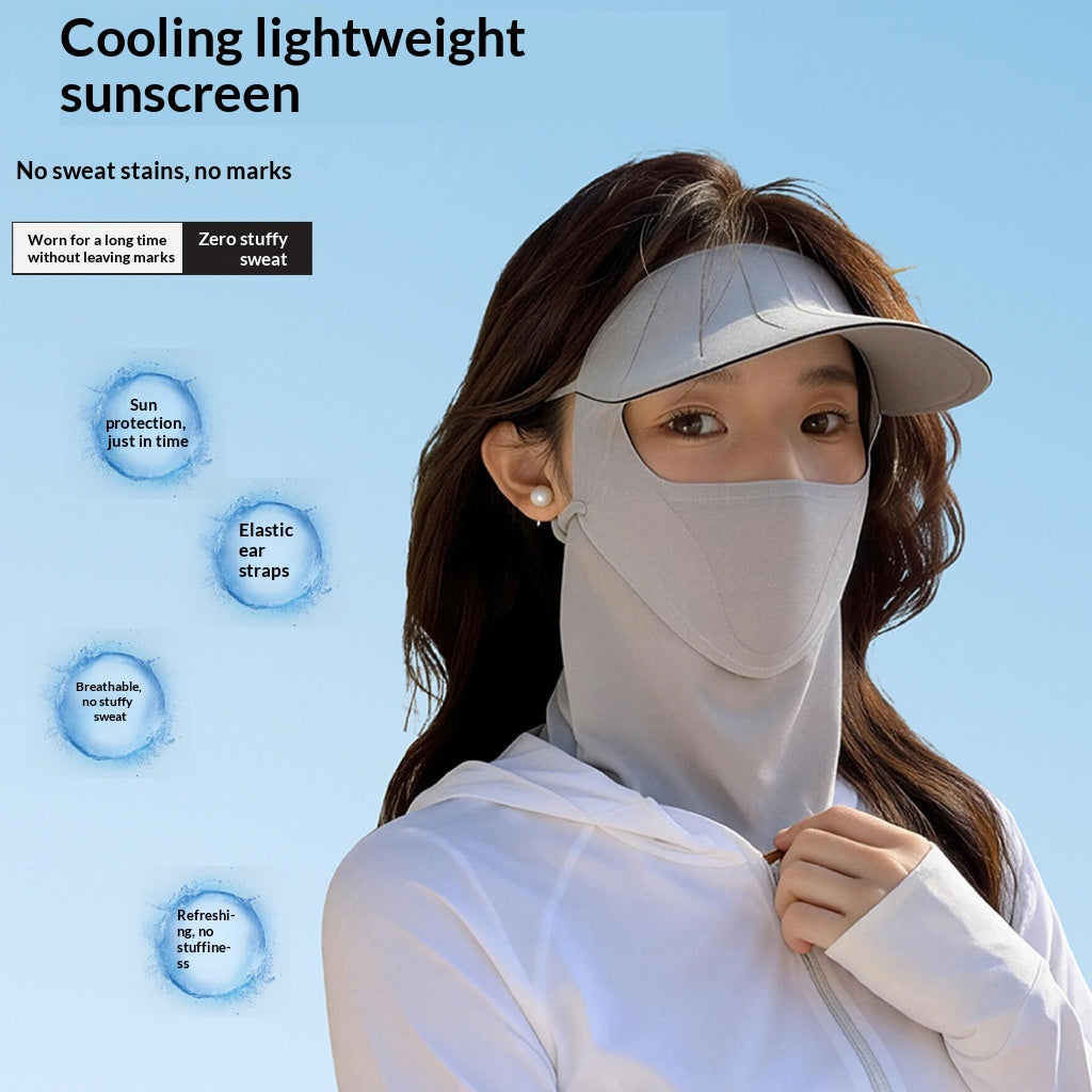 Women's Sun-Protective Face Mask with Extended Visor