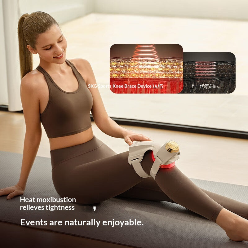 Knee Massager with Heat and Compression - Adjustable Support for Pain Relief