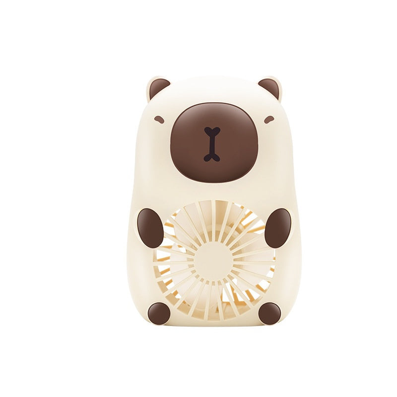 Hand-held Cute Capybara Fan - Mini Portable Battery Operated