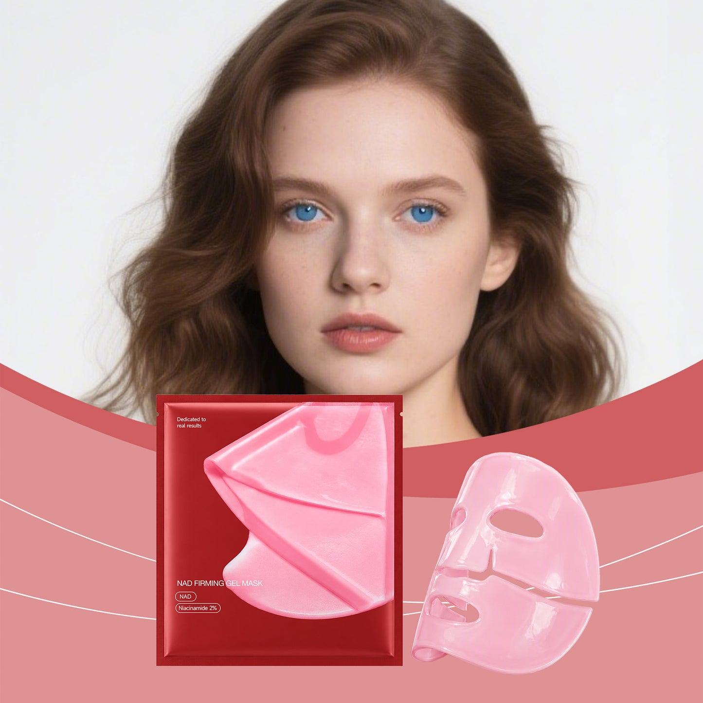 Facial Sheet Gel Mask 1pc Hydrating Collagen Niacinamide Skincare