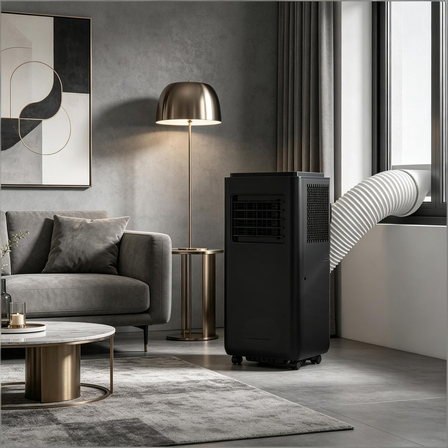 Portable Air Conditioner with Five Modes - Black