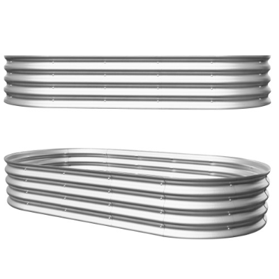 Galvanized Raised Garden Bed Kit 6x3ft - Outdoor Vegetable, Flower & Herb Planter, Rust-Resistant, Easy Assembly