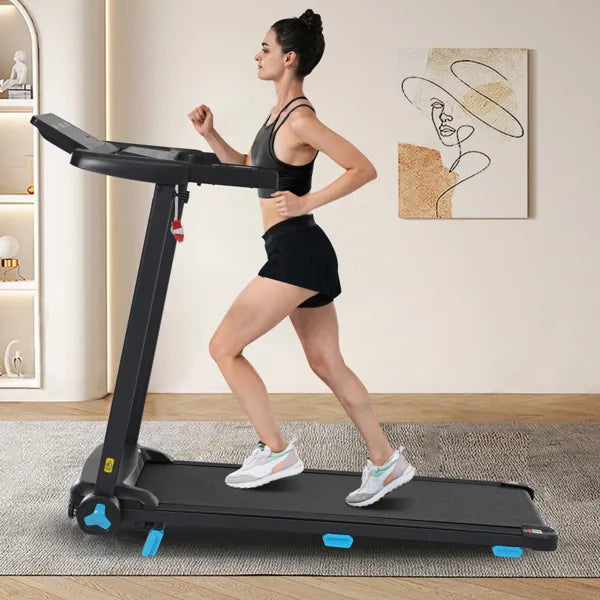 Foldable Treadmill with Incline, 3.0HP, Bluetooth & Heart Rate Sensors