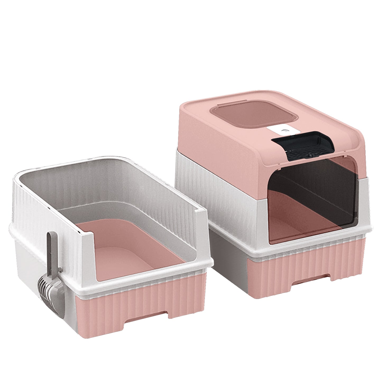 Self Pickup Cat Litter Box with Magic Cube Design - Multiple Colors Available