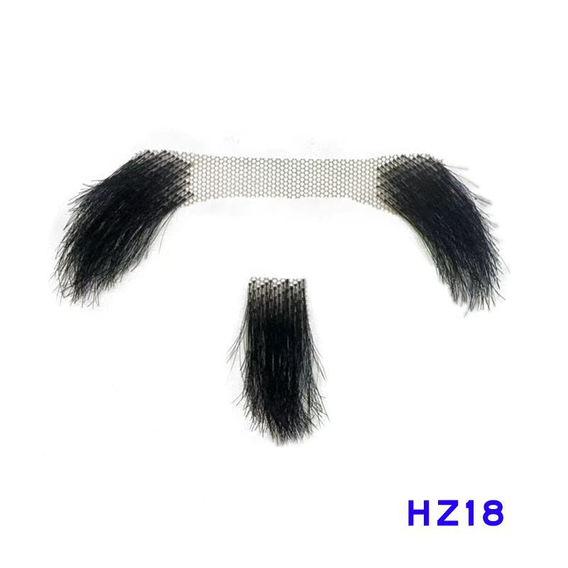 Hand-Woven Fake Beard & Eyebrow Makeup Props for Film & TV
