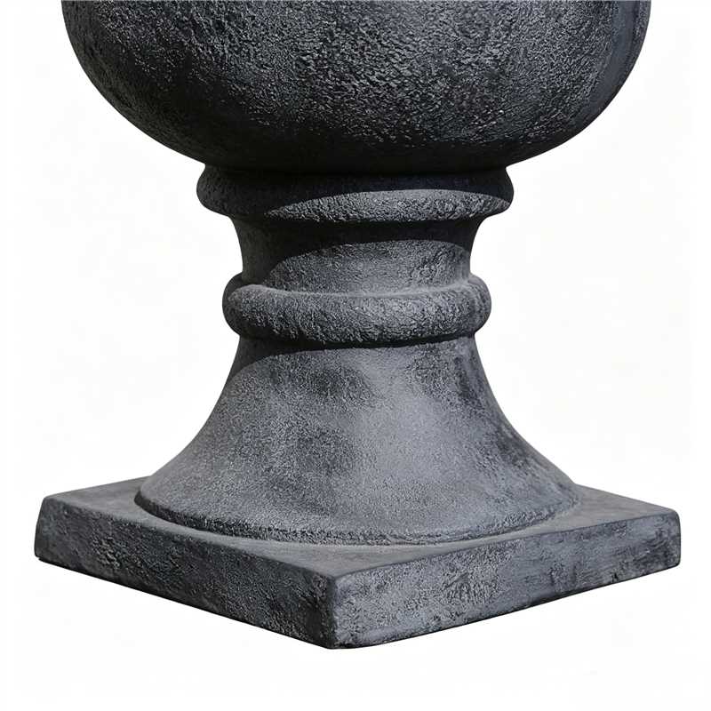 Antique Black Garden Planter - Magnesium Oxide, 26.38" x 16.53"