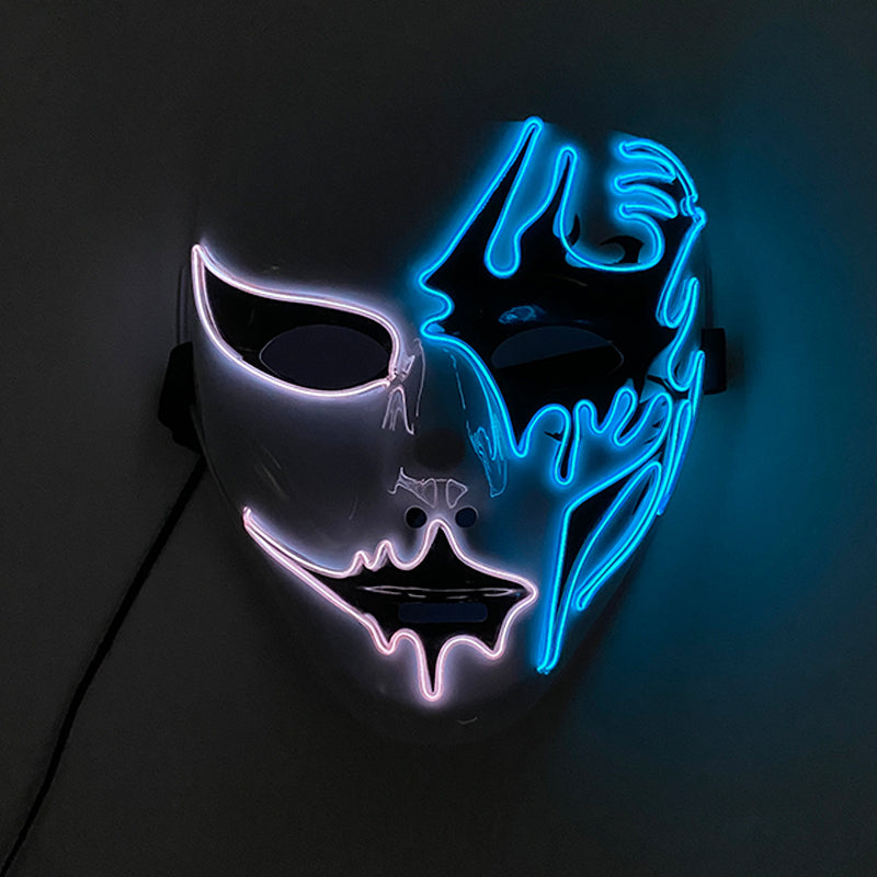 Halloween Zombie Mask Glowing LED Party Mask with Multiple Colors