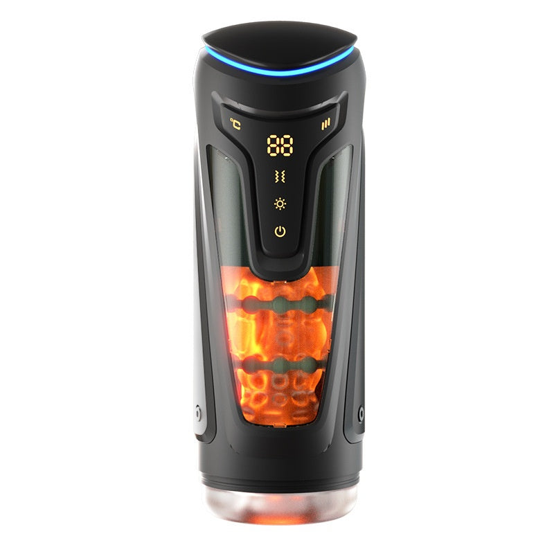 Automatic Retractable Heating Toy with Digital Display - Black