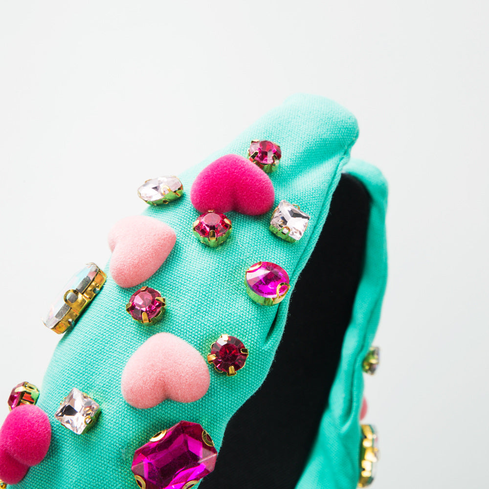Baroque Headband with Glass Charms & Sequins