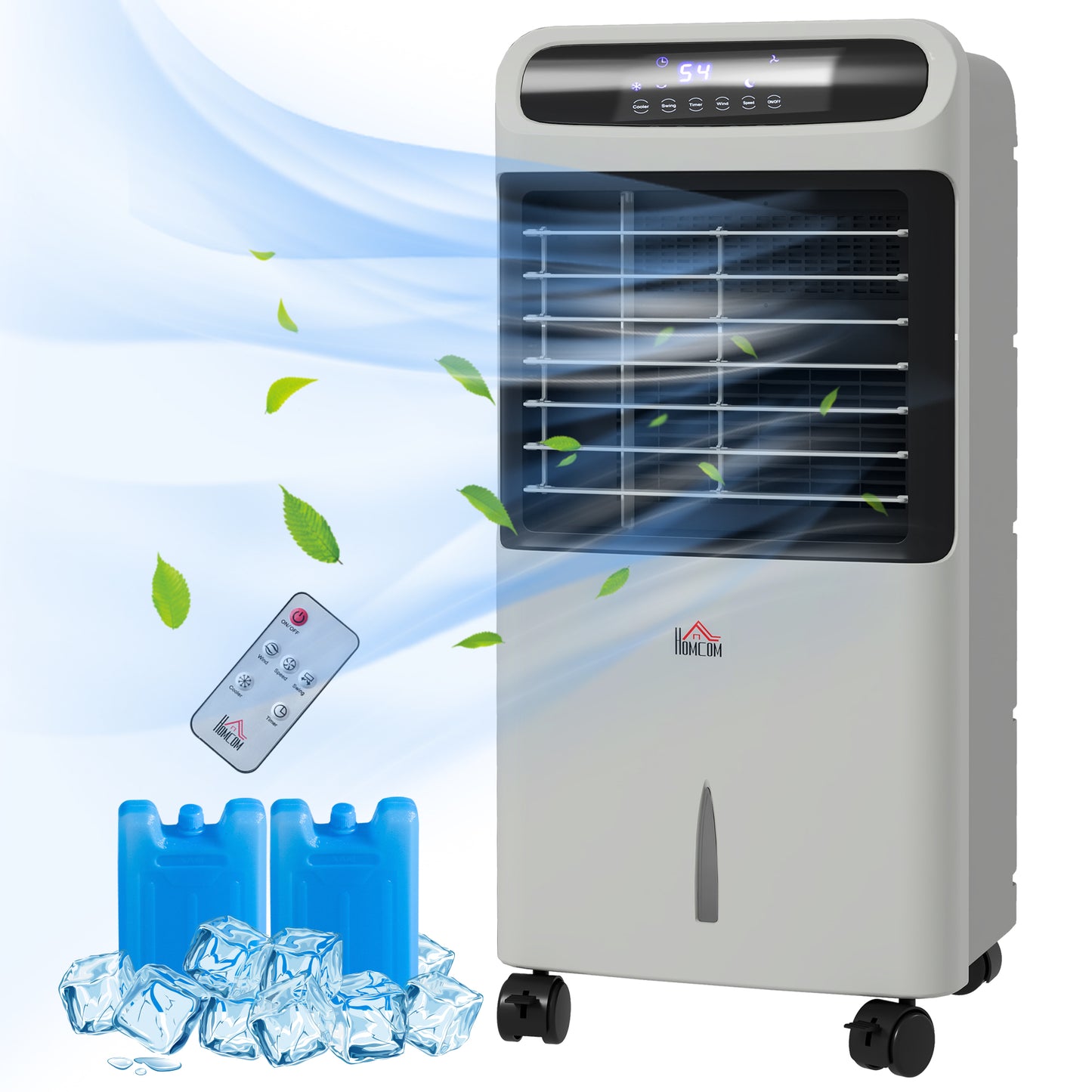 3-in-1 Evaporative Air Cooler Fan with Remote and Timer - Gray