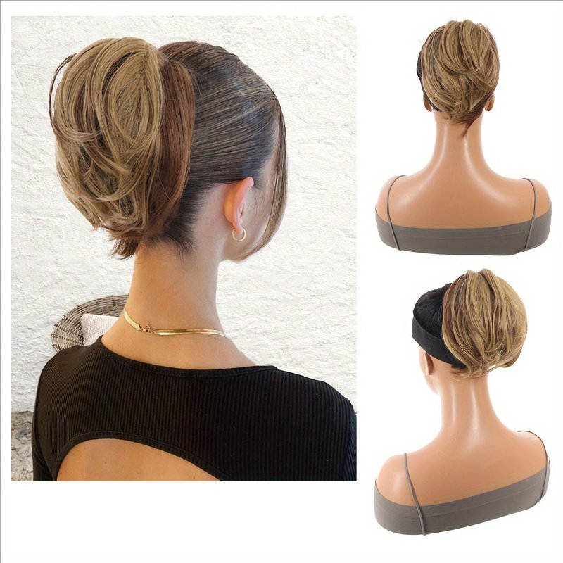 Hair Style Ponytail Wig with Drawstring Inset – Synthetic, Heat-Resistant