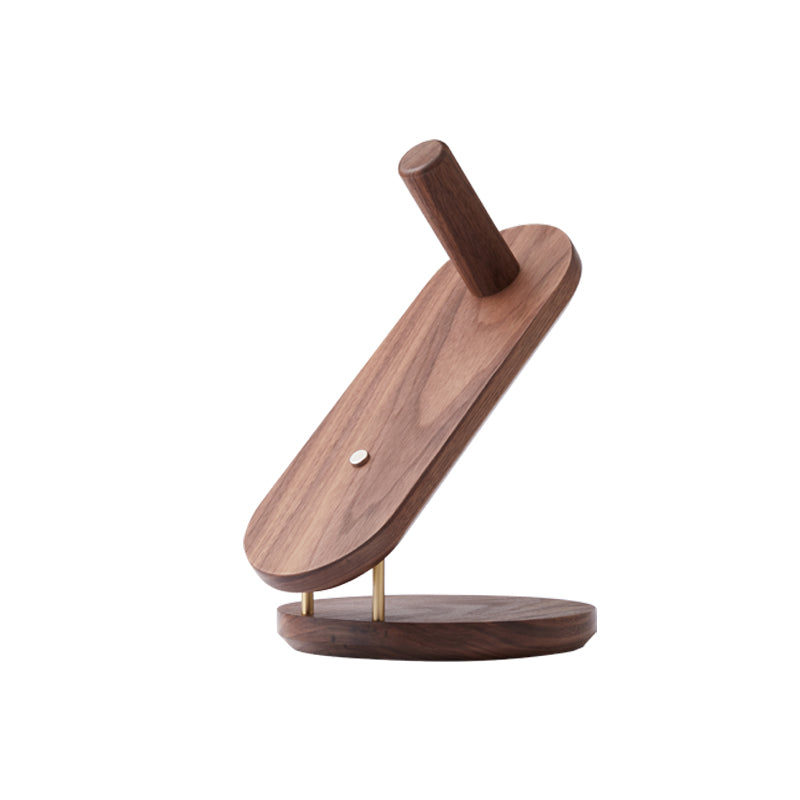 Vertical Solid Wood Hair Dryer Bracket Rack No Punching Bathroom Storage