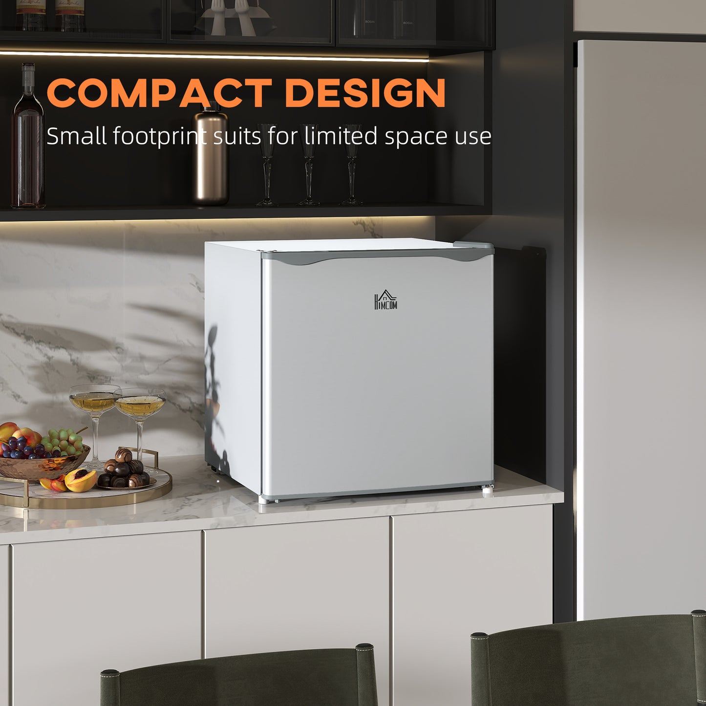 1.1 Cu Ft Compact Countertop Freezer - Gray, Removable Shelves, Energy Efficient