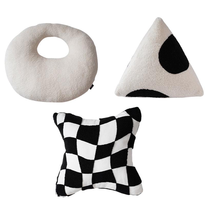 Checkerboard Pillow Set - Multiple Shapes & Styles for Living Room Decor