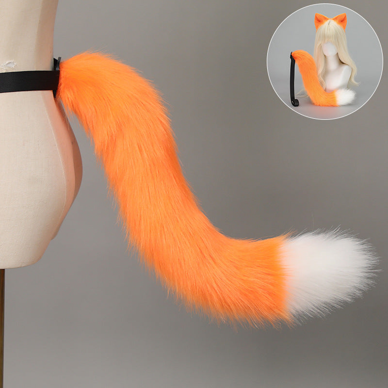 Cat Ear Headband and Tail Set - Plush, Trendy Cat Costume Accessory