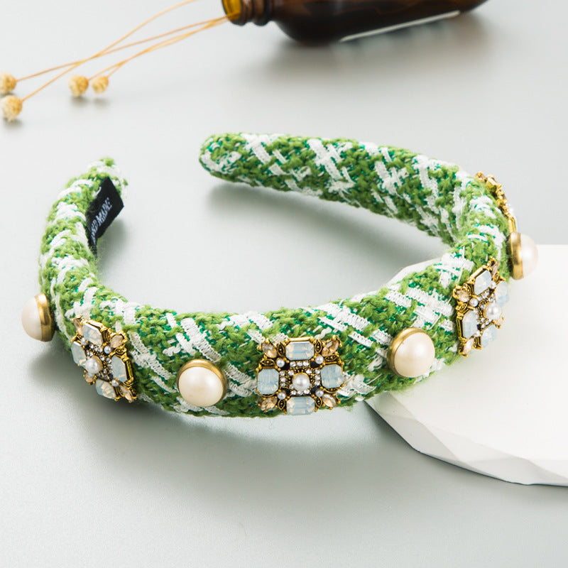 Colorful Glass Pearl Headband - Multiple Colors
