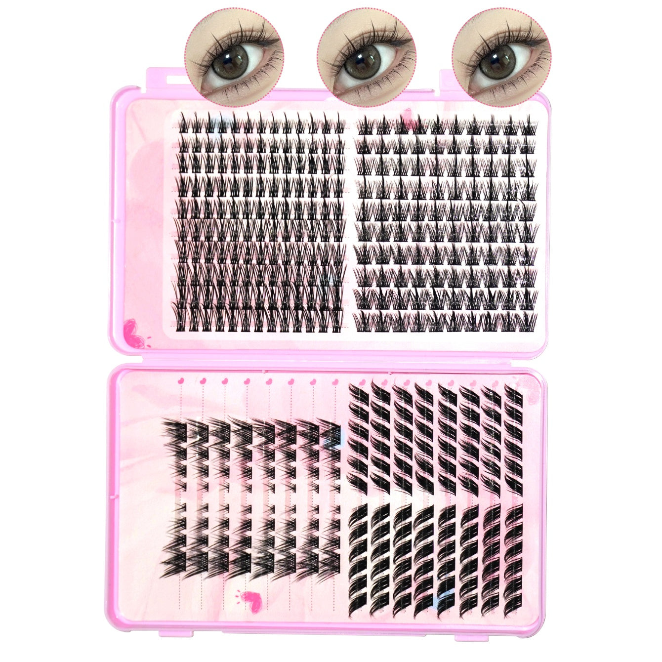 Hybrid False Eyelash Extension Set - Easy Application Eye Makeup