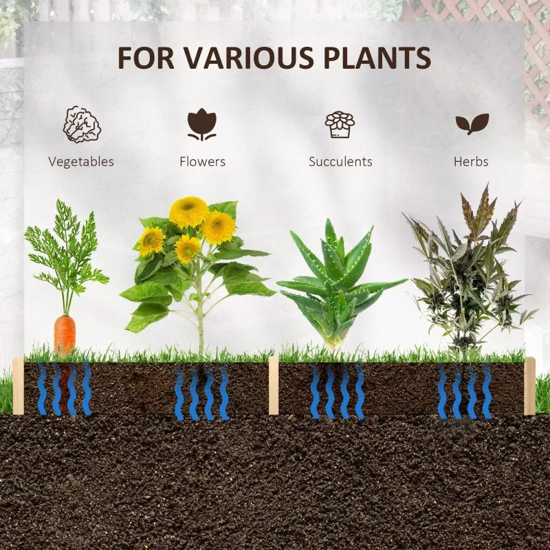Screwless Hexagon Raised Garden Bed - DIY Herb and Plant Planter Box