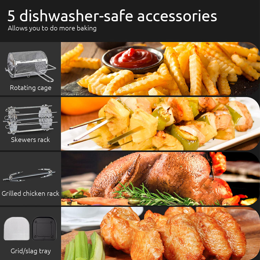 12L Large Capacity Home Air Fryer with Touch Screen Control