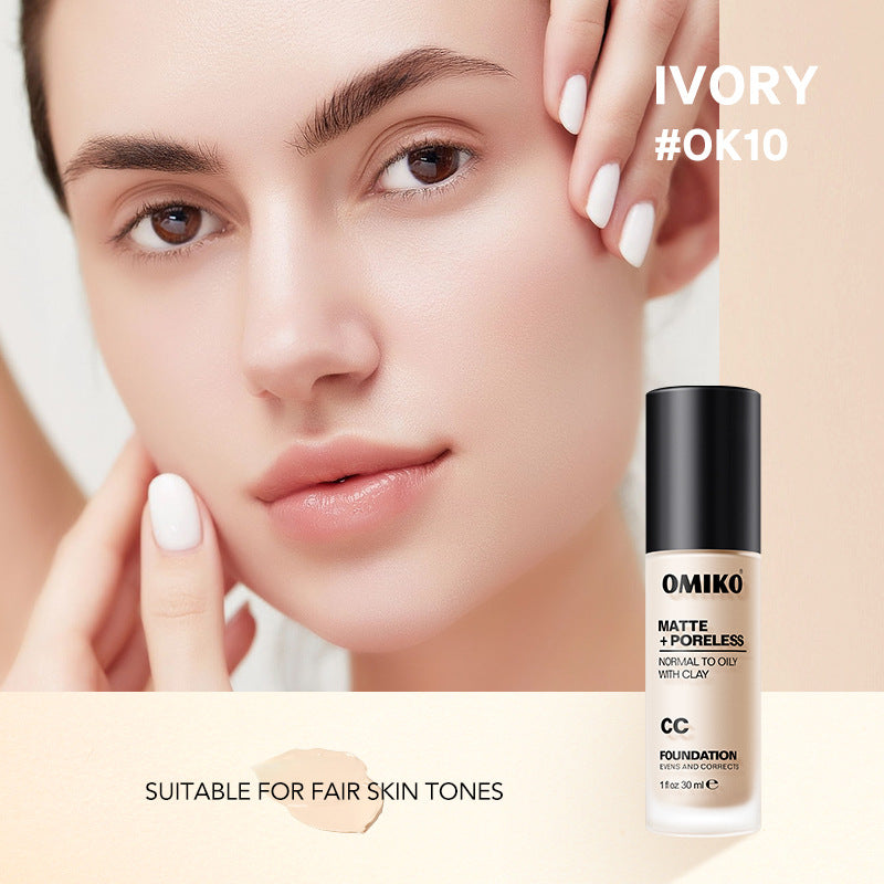Moisturizing Liquid Foundation & Concealer Set - Long Lasting, Natural & Ivory White