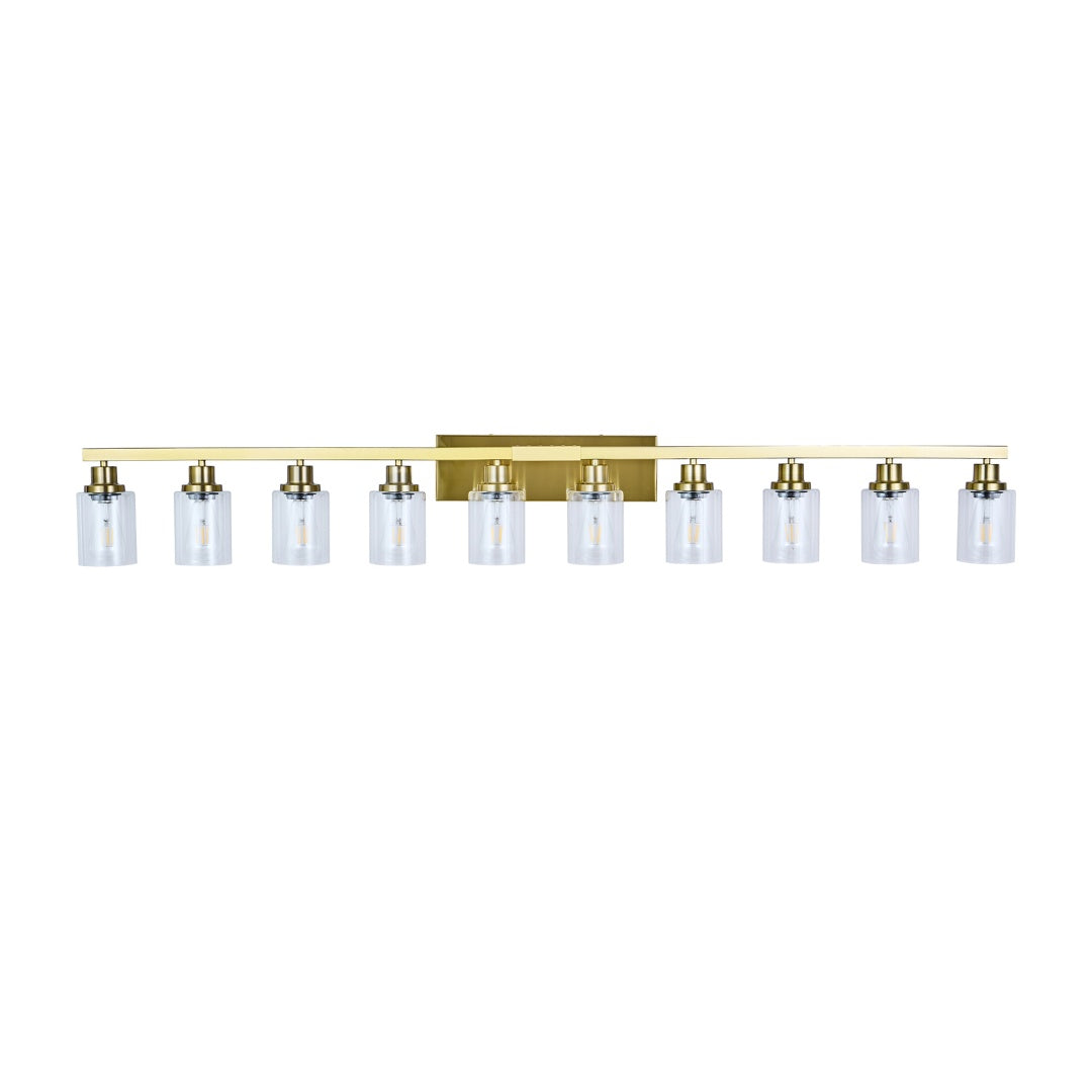 10-Light Gold Vanity Light Fixture for Bathroom & Bedroom