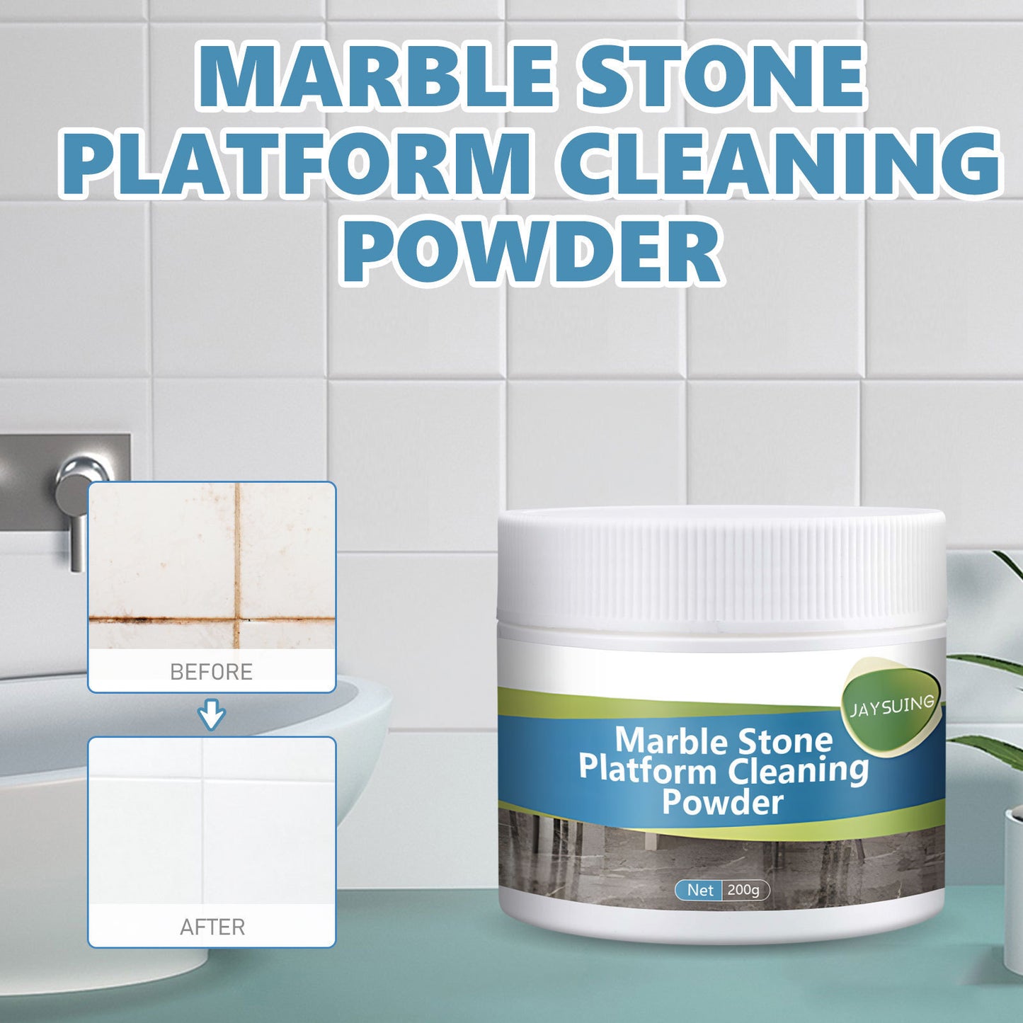 Multi-Purpose Stone Cleaning Powder for Tiles & Surfaces - 200g