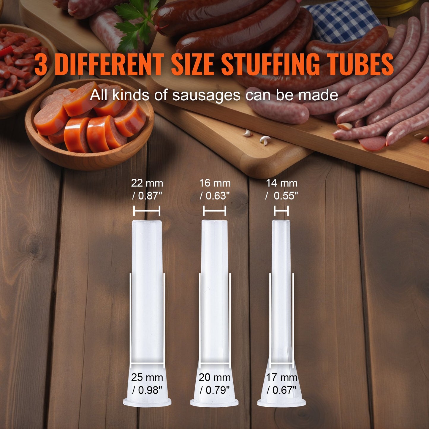 Manual Sausage Stuffer - 2L Vertical Stainless Steel Machine